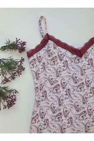 Нежная хлопковая сорочка с узорами Leinle (Роксана) 555